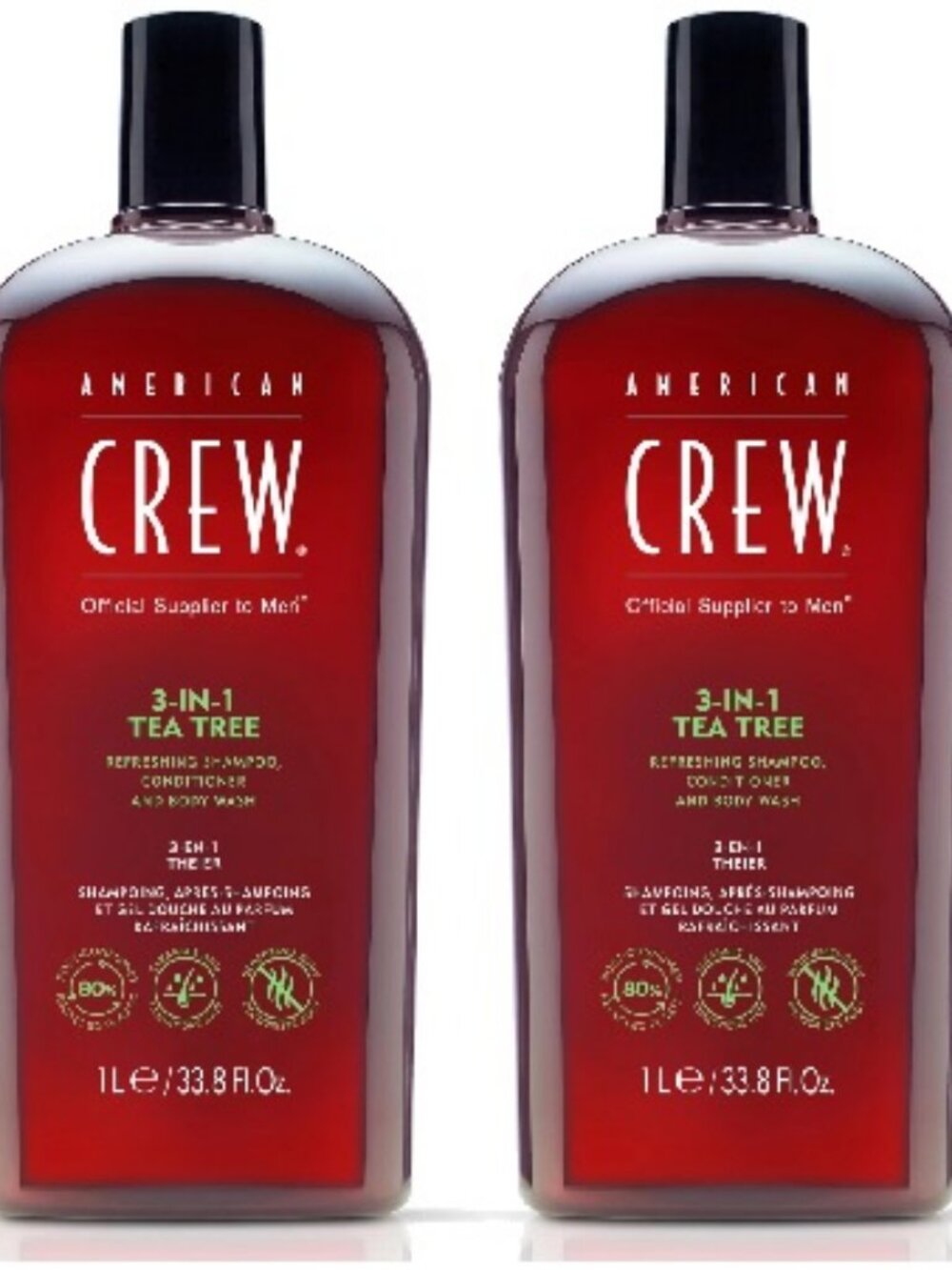 2pc American Crew 3 in 1 Tea Tree Shampoo & Conditioner and Body Wash 33.8Fl.oz